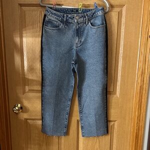 Express Two-Tone Ankle Jeans